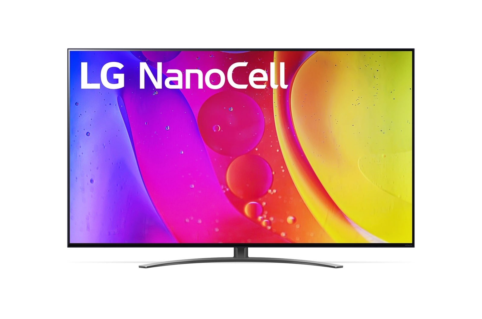 LG Televisores 50NANO819QA Vorderansicht des LG NANOTV mit eingefügtem Bild und Produktlogo