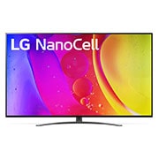 LG Televisores 50NANO819QA Vorderansicht des LG NANOTV mit eingefügtem Bild und Produktlogo