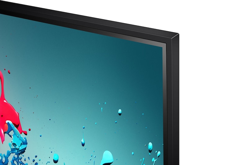 Nahaufnahme der Oberkante des LG QNED TV, QNED85