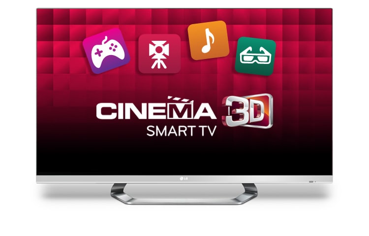 Vorderseite von CINEMA 3D-TV mit LED Plus, LG Smart TV, Magic Remote und 140 cm (55 Zoll) Bildschirmdiagonale  55LM670S