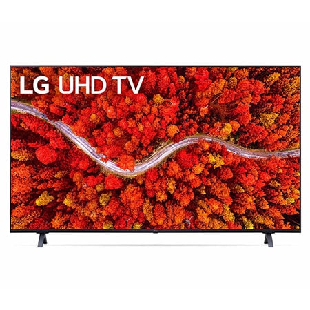 Eine Vorderansicht des LG UHD TV