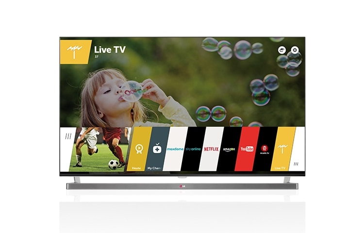 Vorderseite von CINEMA 3D Smart TV mit webOS 55LB870V