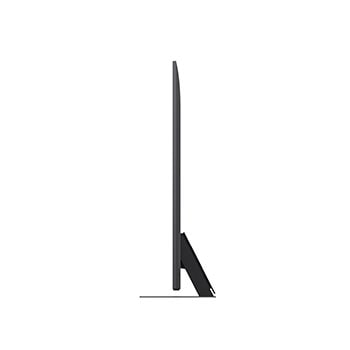 Seitenansicht von links des LG QNED evo TV 