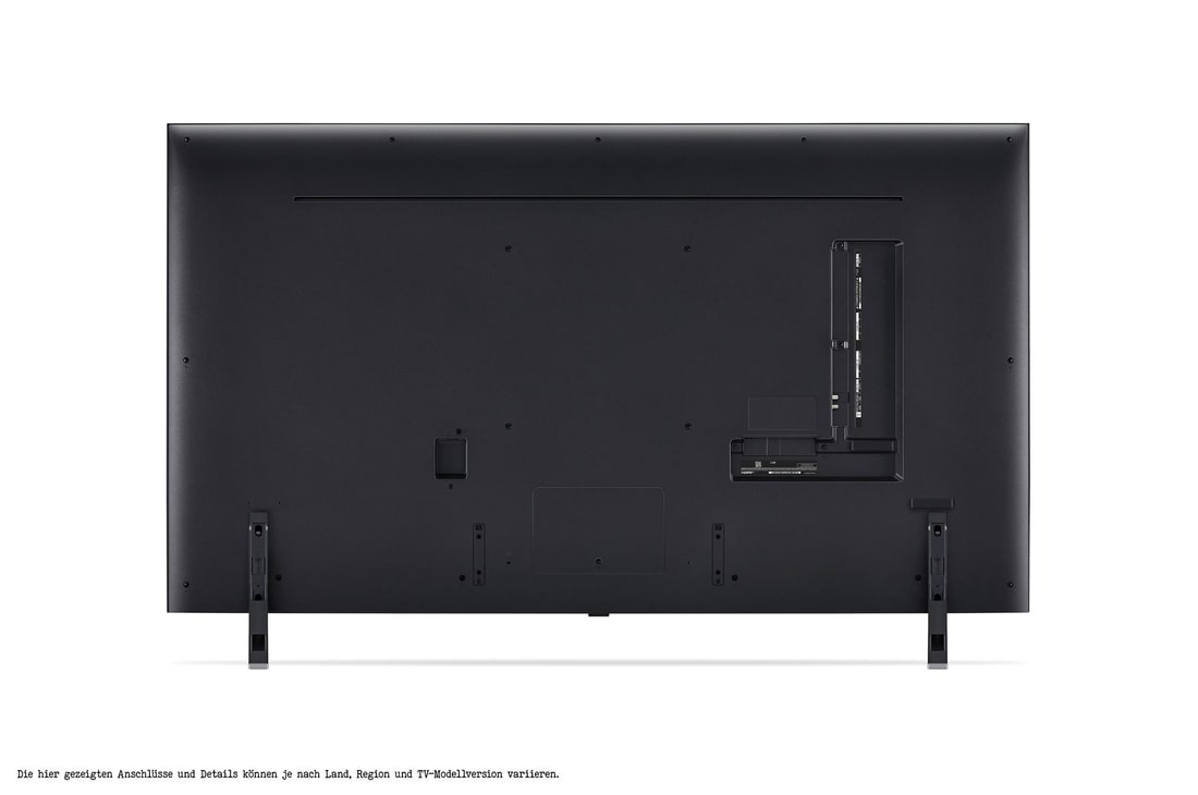 Rückansicht des LG QNED TV, QNED85