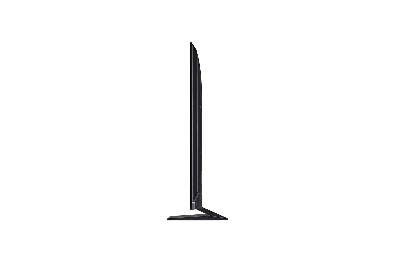 Seitenansicht von links des LG QNED evo TV 