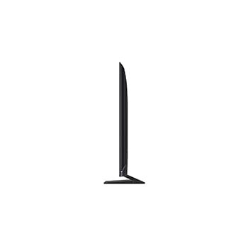 Seitenansicht von links des LG QNED evo TV 
