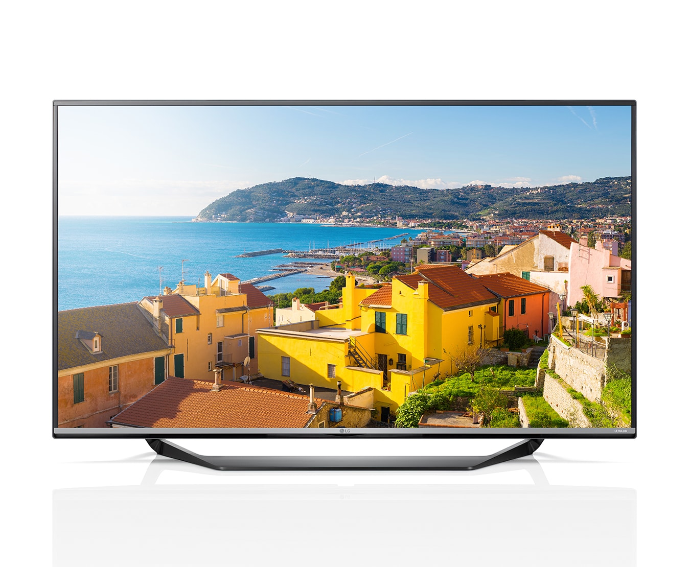 Vorderseite von Smart TV mit 108 cm (43 Zoll) Bildschirmdiagonale, webOS und Ultra HD-Auflösung 43UF7709