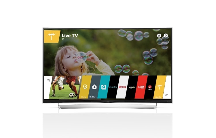 LG 4K Curved LCD TV mit 164 cm (65 Zoll) Bildschirmdiagonale, webOS 2.0, Magic Remote und Ultra HD-Auflösung , 65UG8709