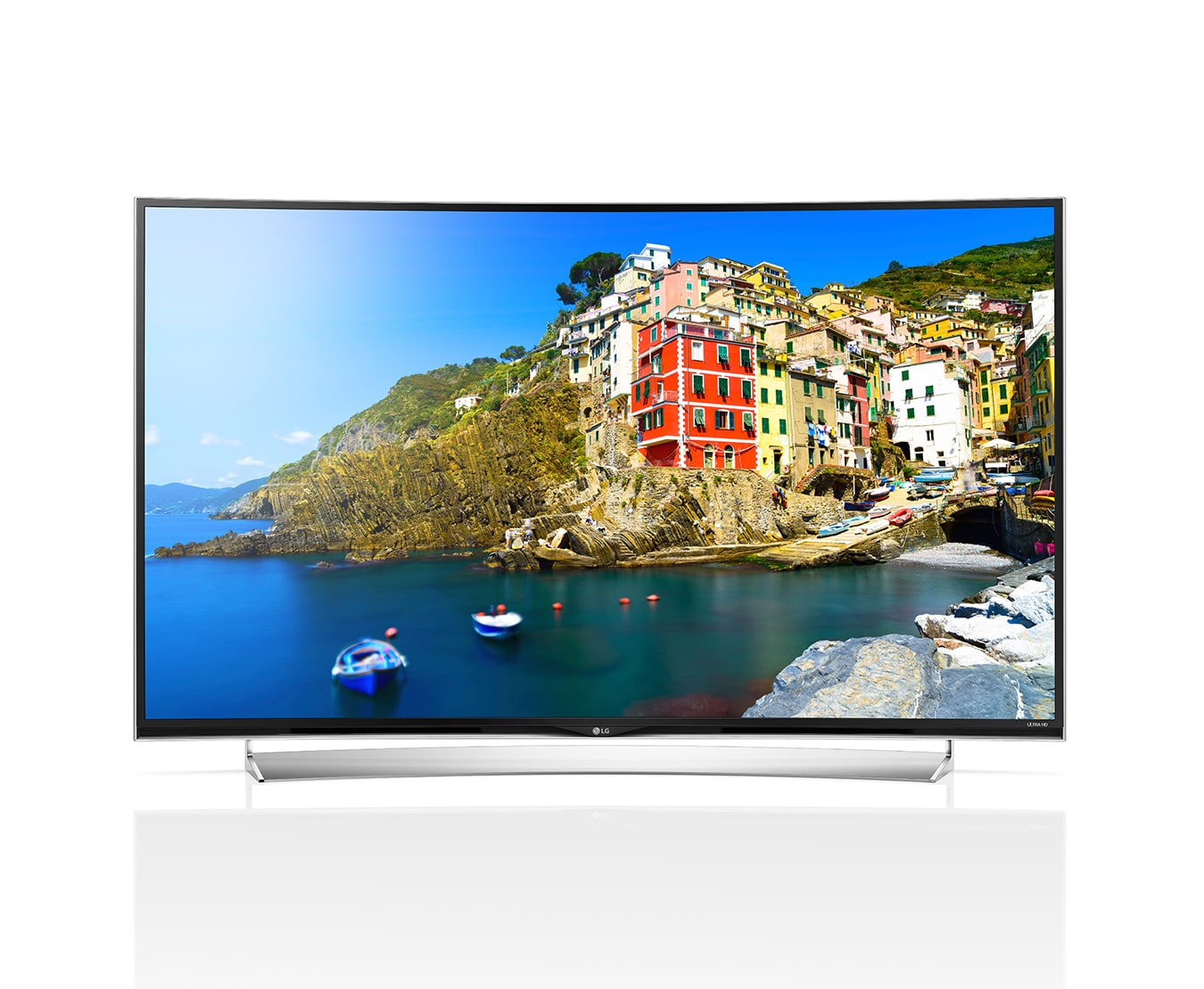 Vorderseite von 4K Curved LCD TV mit 164 cm (65 Zoll) Bildschirmdiagonale, webOS 2.0, Magic Remote und Ultra HD-Auflösung  65UG8709