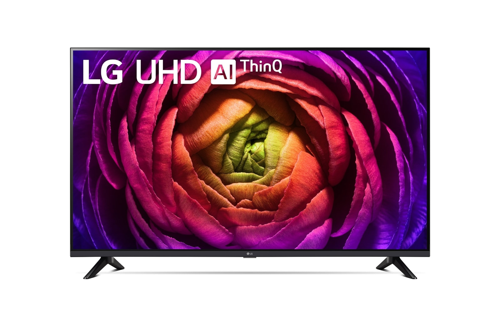 Eine Frontansicht des LG UHD TV