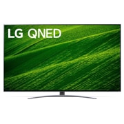 Vorderansicht des LG QNED TV mit eingefügtem Bild und Produktlogo
