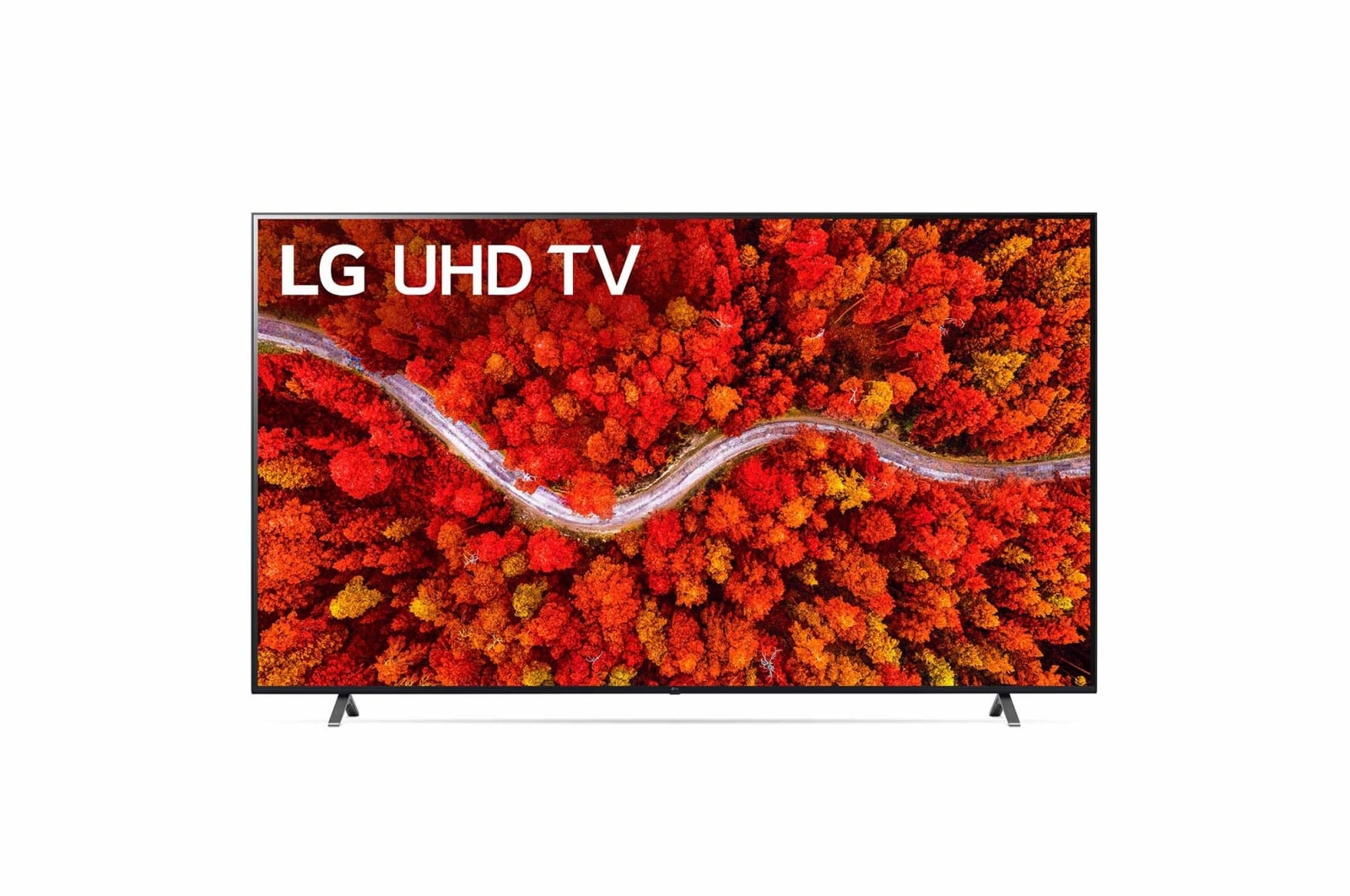 Eine Vorderansicht des LG UHD TV