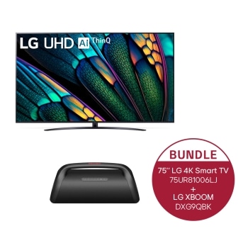 75" LG 4K Smart UHD TV UR81 & LG XBOOM Go
