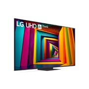Hinteransicht des LG UHD Fernsehers, UT90