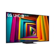 Hinteransicht des LG UHD Fernsehers, UT90