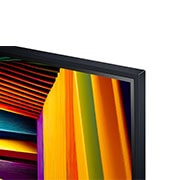 Nahaufnahme der oberen Kante des LG UHD Fernsehers UT90
