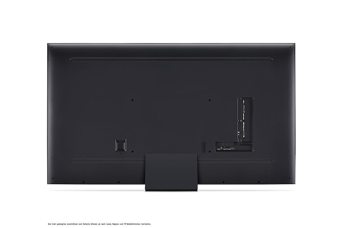 Rückansicht des LG QNED TV, QNED85
