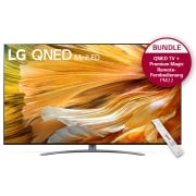 Vorderseite von 86&#39;&#39; 4K QNED MiniLED TV QNED91 &#43; Premium Magic Remote-Fernbedienung PM22 86QNED919PA PM22GN