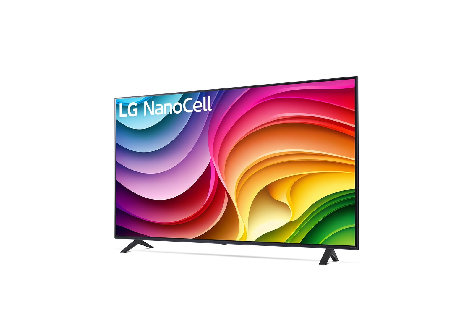 Slightly-angled right-facing side view of LG NanoCell TV