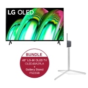 Vorderseite von 48&#39;&#39; LG 4K OLED TV A2 &amp; Gallery Stand OLED48A29LA.FS22GB