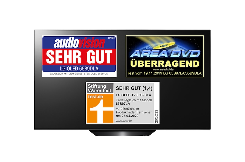LG 65" OLED B9D 4K TV - Energieeffizienzklasse A (Spektrum: A+++ bis D), OLED65B9DLA