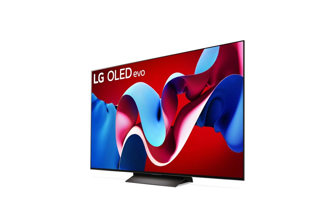 Nach links gerichtete Seitenansicht des LG OLED evo TV C4