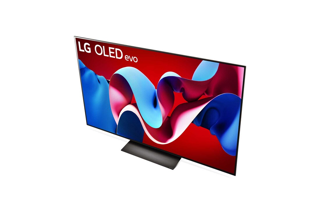 Schrägansicht des LG OLED evo TV C4 von oben