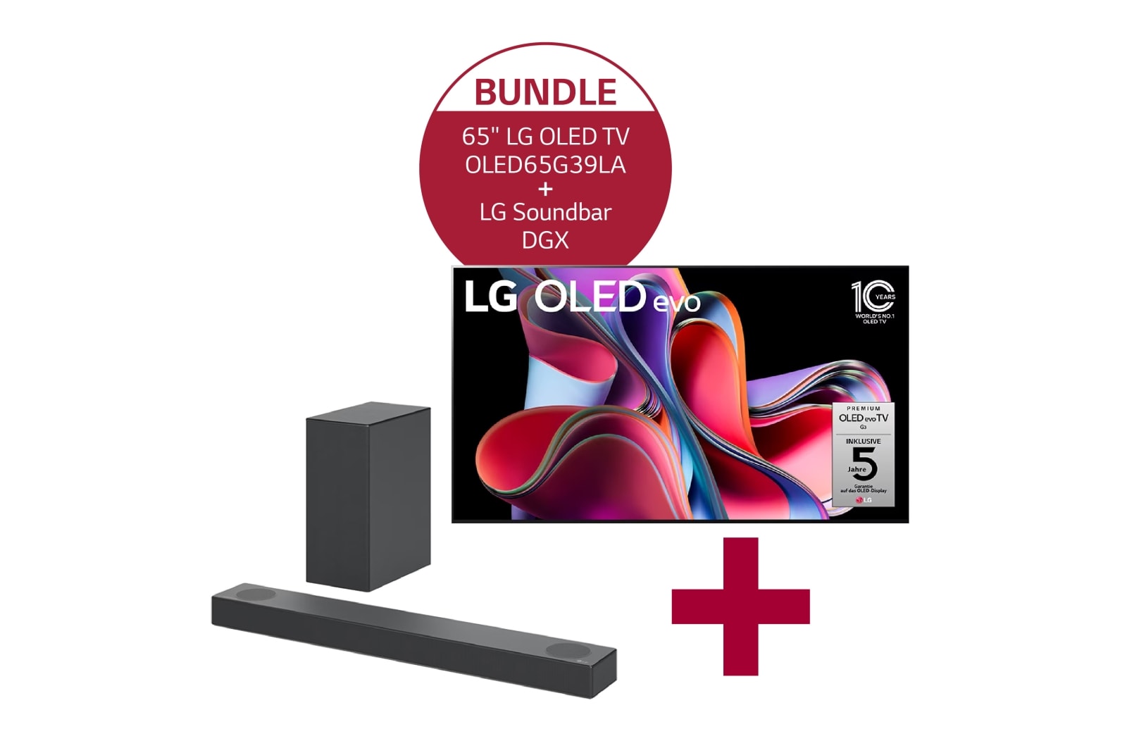 65 Zoll LG OLED TV OLED65G39LA und LG Soundbar DGX Bundle