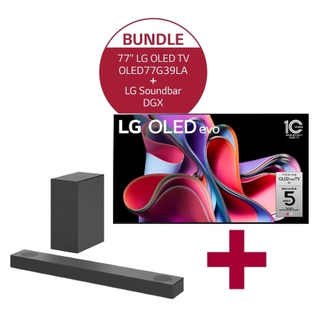 77 Zoll LG OLED TV OLED77G39LA und LG Soundbar DGX Bundle