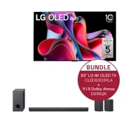 LG 83'' LG 4K OLED evo TV G3 & 9.1.5 Dolby Atmos® Soundbar mit 810 Watt | kabelloser Subwoofer | 3-Way-Upfiring-Rücklautsprecher, OLED83G39LA.DS95QR