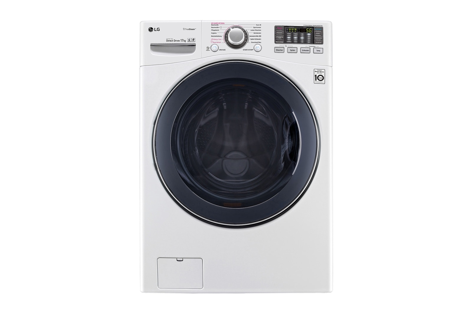 Vorderseite von Waschmaschine | 17 kg | TrueSteam™ | TurboWash™ | SmartThinQ™ F11WM17VT2