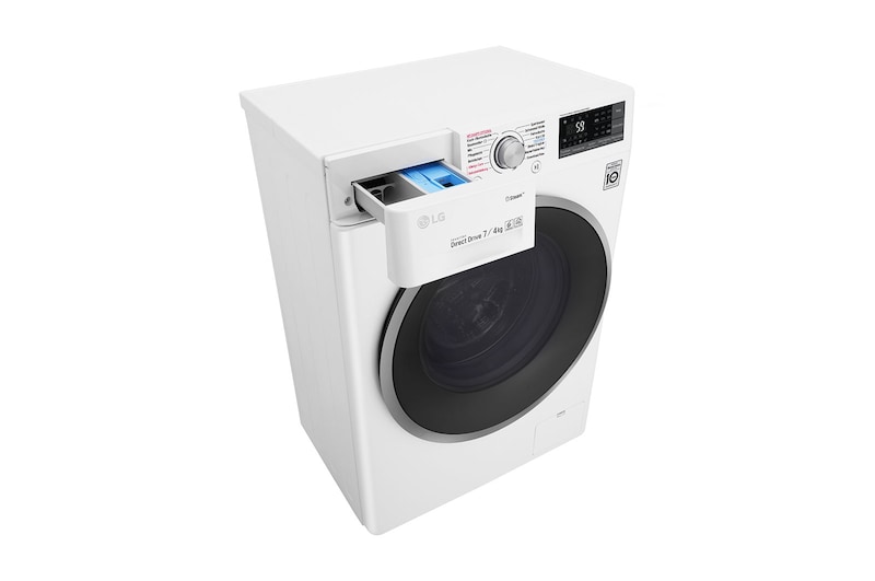 LG Waschtrockner Slim | Serie 7 | 7 kg Waschen | 4 kg Trocknen | Inverter DirectDrive™ | 45 cm tief, F12WD74SLIM