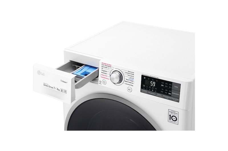 LG Waschtrockner Slim | Serie 7 | 7 kg Waschen | 4 kg Trocknen | Inverter DirectDrive™ | 45 cm tief, F12WD74SLIM