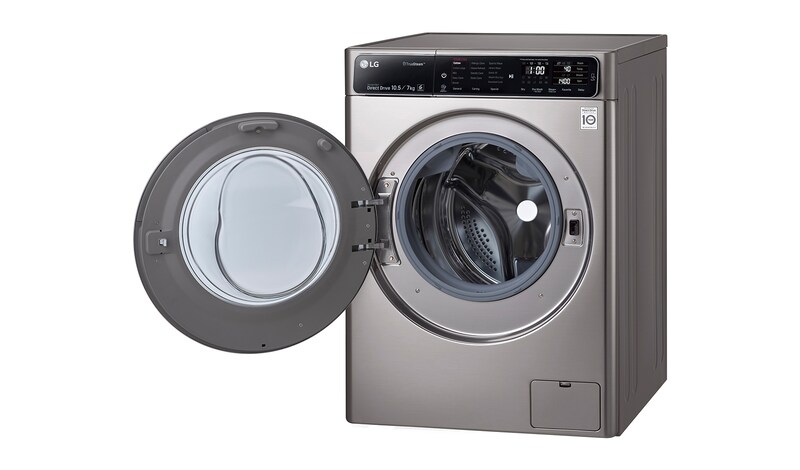 LG Waschtrockner mit ECO Hybrid System, NFC und 6 Motion DirectDrive™. 10,5 Kg Waschen / 7 kg Trocknen., F14U1JBH6NH