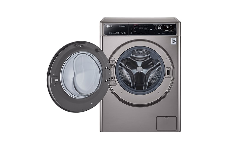 LG Waschtrockner mit ECO Hybrid System, NFC und 6 Motion DirectDrive™. 10,5 Kg Waschen / 7 kg Trocknen., F14U1JBH6NH