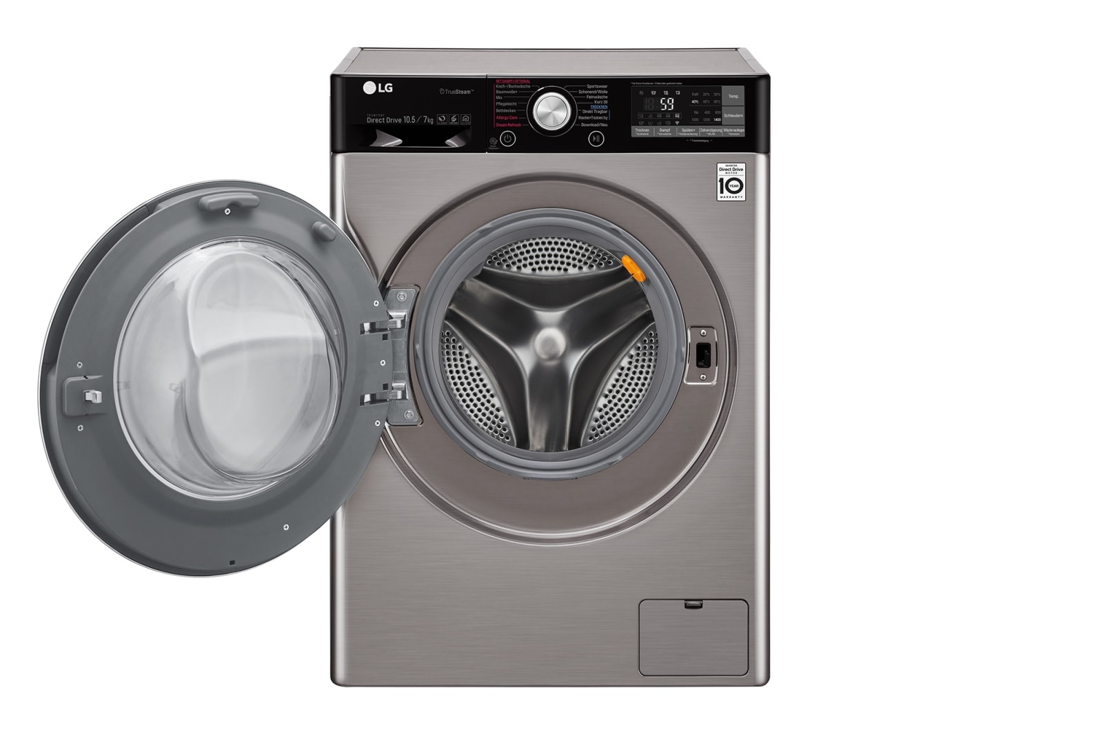 LG Waschtrockner | Serie 9 | 10,5 kg Waschen | 7 kg Trocknen | TrueSteam™ | Inverter DirectDrive™ | SmartThinQ™  , F14WD107TH6
