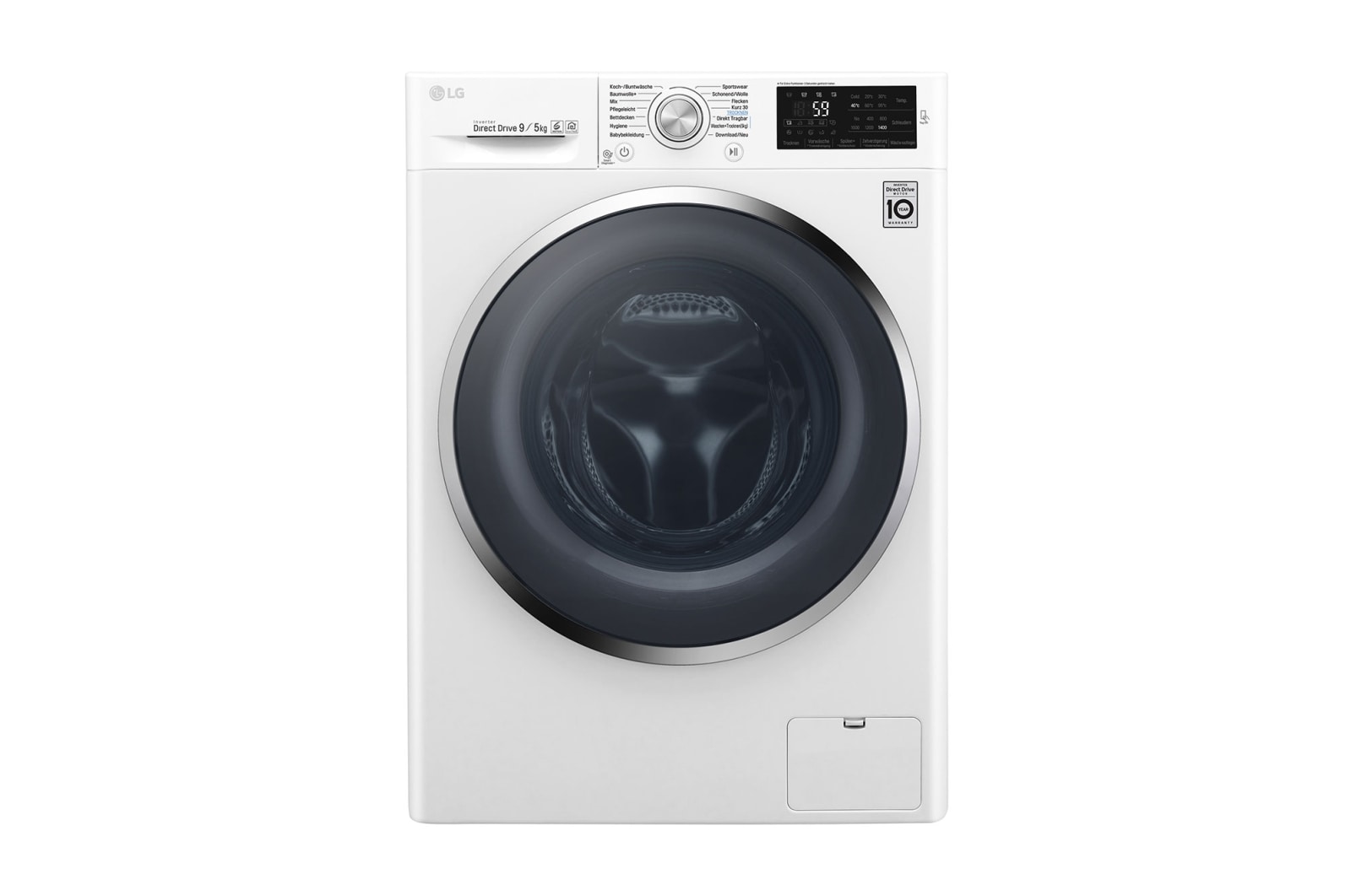Vorderseite von LG Waschtrockner 9KG Waschen / 5KG Trocknen, Tag On NFC, AquaLock™, 6 Motion Drive F14WD95TN2