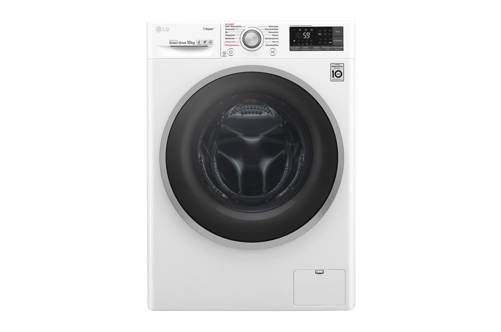 Vorderseite von Waschmaschine | Serie 7 | 10 kg | Steam™ | TurboWash™ | Smart ThinQ™ F14WM10ATS1