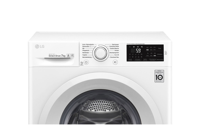 LG Waschmaschine | Serie 3 | 7 kg | Weiß & weißer Ring, F14WM7LN0