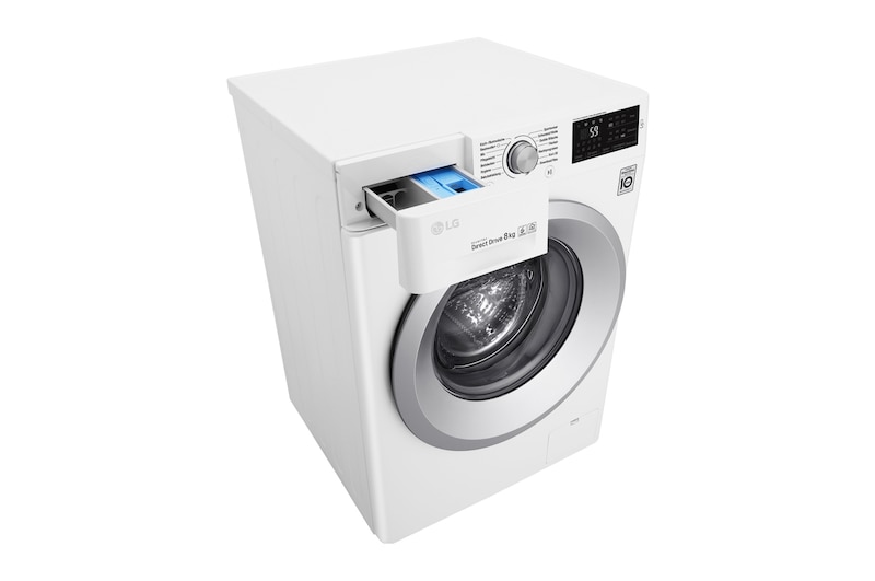 LG Waschmaschine | Serie 3 | 8 kg | Weiß & silber Ring, F14WM8KN1