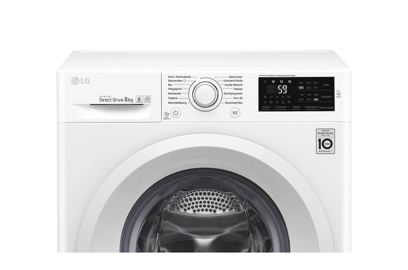 LG Waschmaschine | Serie 3 | 8 kg | Weiß & weißer Ring, F14WM8LN0