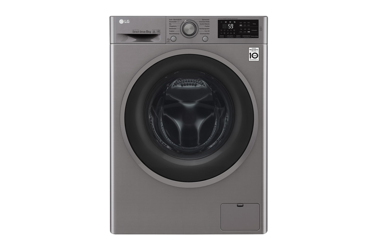 Vorderseite von Waschmaschine | Serie 5 | 8 kg | Stone Silver F14WM8TN4
