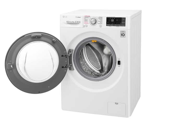 LG Waschmaschine | Serie 9 | 8 kg | TrueSteam™ | TurboWash™ | SmartThinQ™ | Noble Steel & Schwarz, F14WM8TT1
