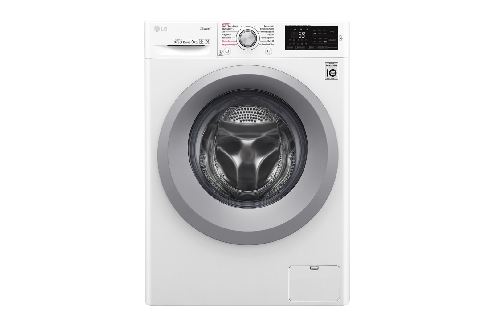 Vorderseite von Waschmaschine | 9 kg | Steam™ F14WM9KS1