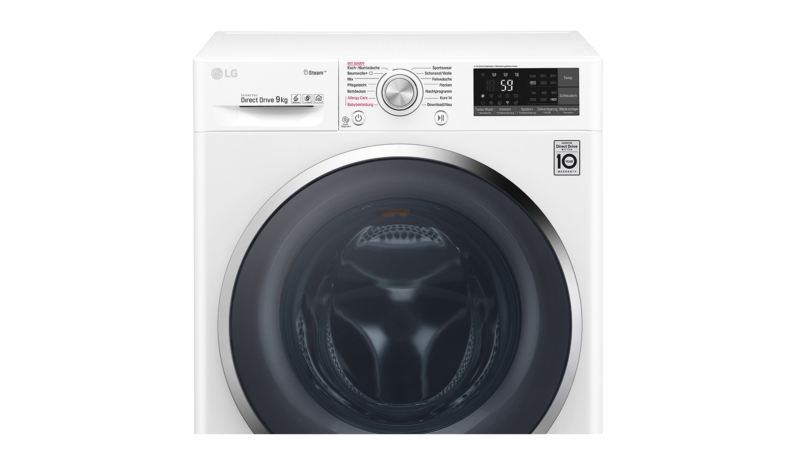 LG Waschmaschine | Serie 7 | 9 kg | Steam™ | TurboWash™ | Smart ThinQ™, F14WM9TS2