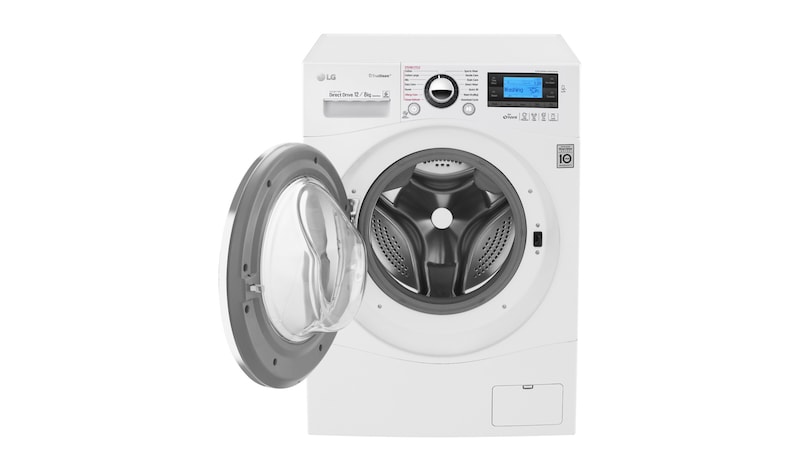 LG Waschtrockner der mit Eco Hybrid System und 6 Motion DirectDrive™-Technologie. 12 kg Waschen/8 kg Trocknen., F1695RD