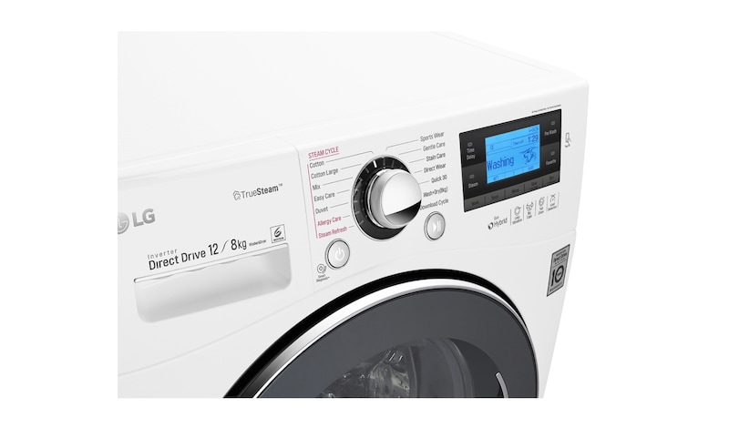 LG Waschtrockner der mit Eco Hybrid System und 6 Motion DirectDrive™-Technologie. 12 kg Waschen/8 kg Trocknen., F1695RD