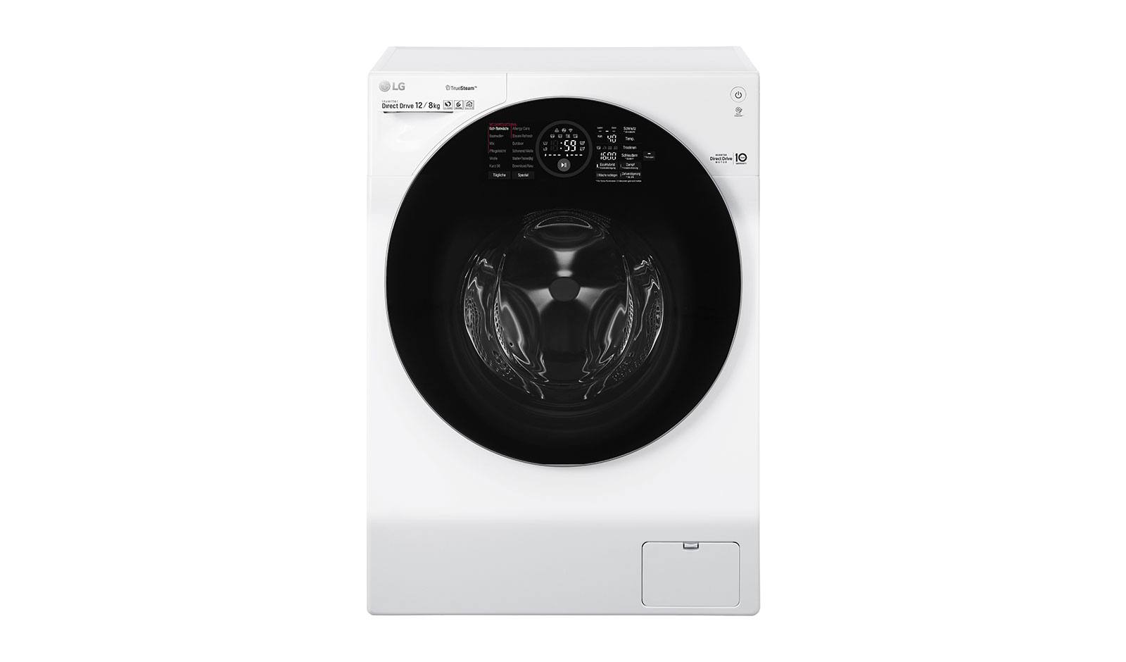 Vorderseite von TWINWash™ Waschtrockner | Serie X | 12 kg | 8 kg Trocknen | TrueSteam™ | Inverter DirectDrive™ | SmartThinQ™ F16WD128GH
