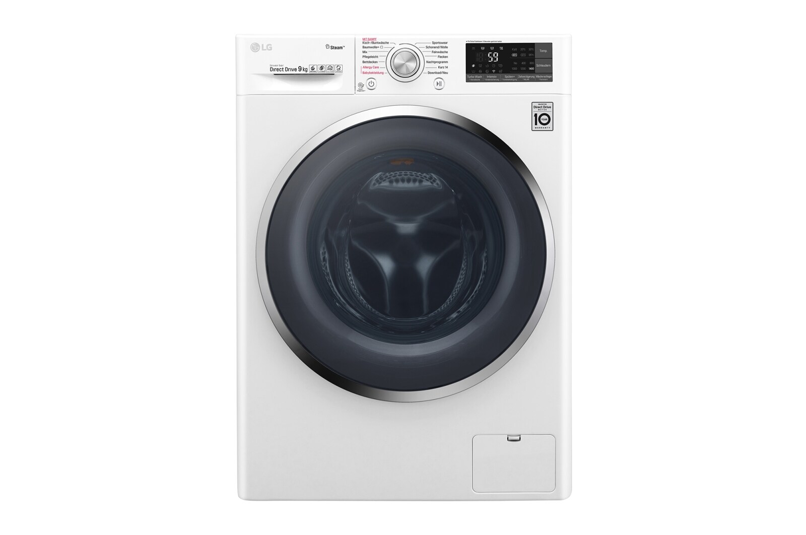 Vorderseite von Waschmaschine | TWINWash™ Serie 7 | 9 kg | Steam™ | TurboWash™ | SmartThinQ™ FTW9ATS2