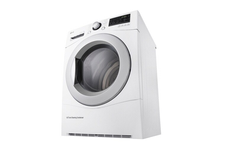 LG Trockner mit Wärmepumpen Technologie und selbstreinigenden Kondensator für gleichbleibend niedrigen Energieverbrauch. Bis zu 7 kg Fassungsvermögen., RC7055AH2Z
